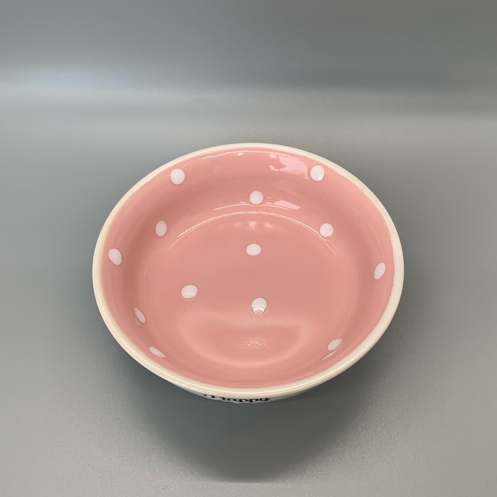 Happy Cat Bowl with polka dots - brand new - Picture 2 of 4